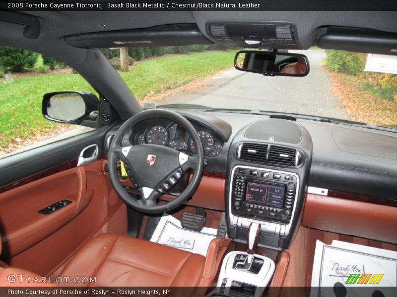 Basalt Black Metallic / Chestnut/Black Natural Leather 2008 Porsche Cayenne Tiptronic