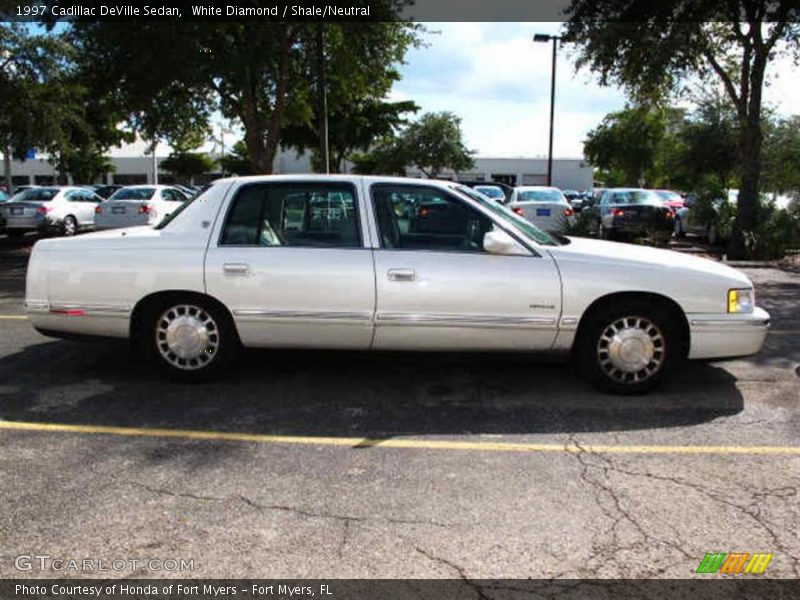 White Diamond / Shale/Neutral 1997 Cadillac DeVille Sedan