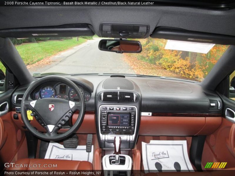 Basalt Black Metallic / Chestnut/Black Natural Leather 2008 Porsche Cayenne Tiptronic