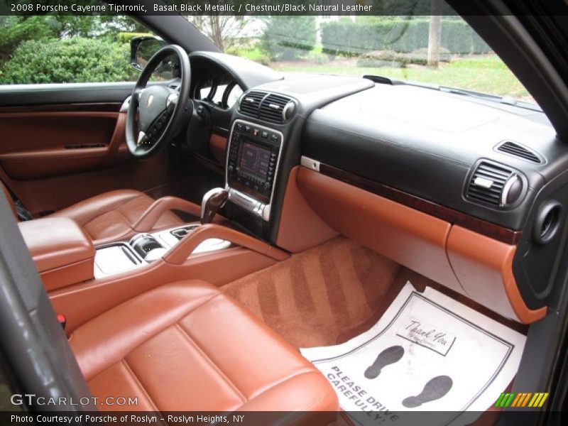 Basalt Black Metallic / Chestnut/Black Natural Leather 2008 Porsche Cayenne Tiptronic