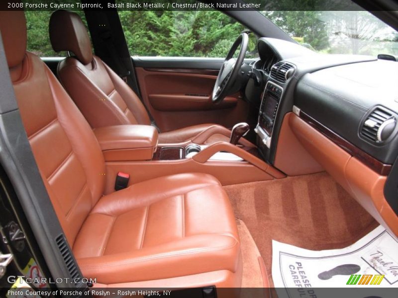 Basalt Black Metallic / Chestnut/Black Natural Leather 2008 Porsche Cayenne Tiptronic