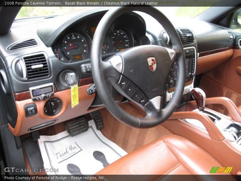 Basalt Black Metallic / Chestnut/Black Natural Leather 2008 Porsche Cayenne Tiptronic