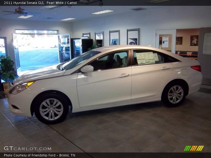 Pearl White / Camel 2011 Hyundai Sonata GLS