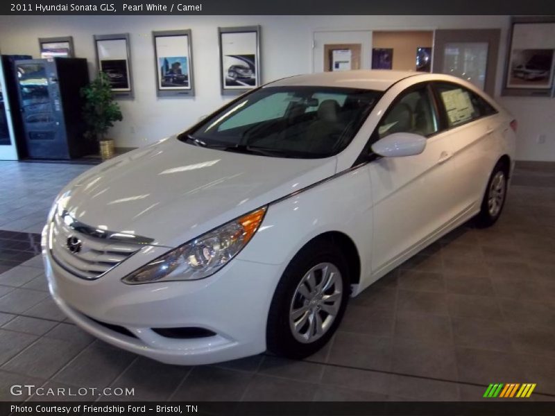 Pearl White / Camel 2011 Hyundai Sonata GLS