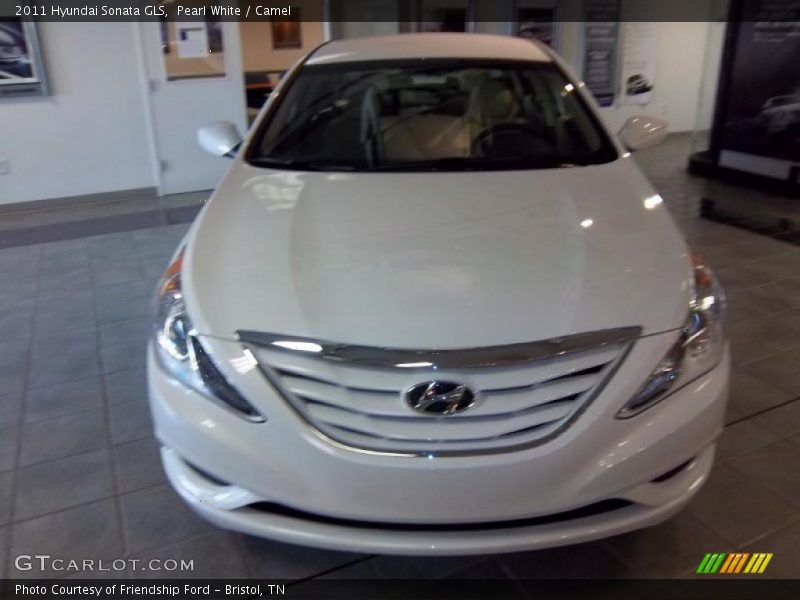 Pearl White / Camel 2011 Hyundai Sonata GLS
