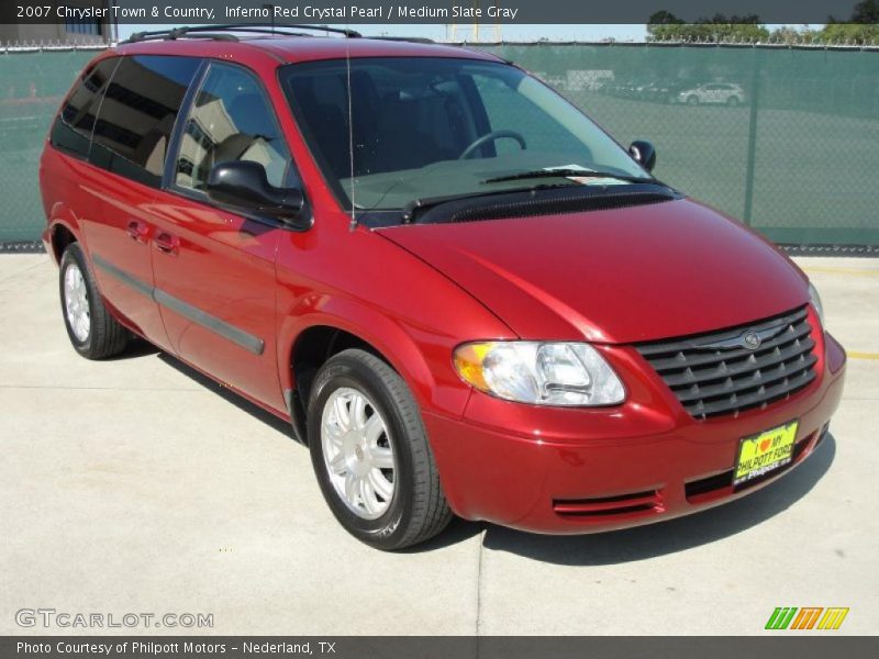 Inferno Red Crystal Pearl / Medium Slate Gray 2007 Chrysler Town & Country