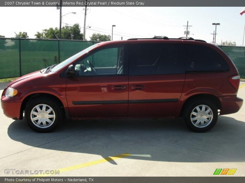 Inferno Red Crystal Pearl / Medium Slate Gray 2007 Chrysler Town & Country
