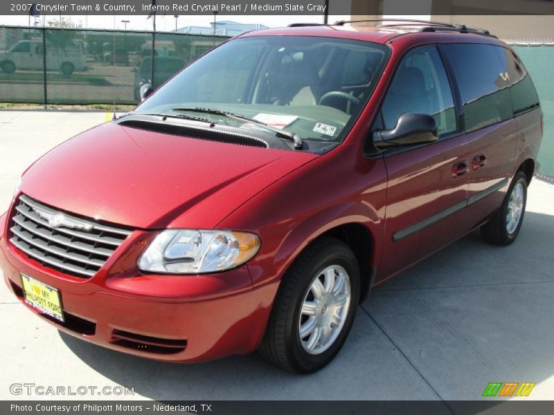 Inferno Red Crystal Pearl / Medium Slate Gray 2007 Chrysler Town & Country