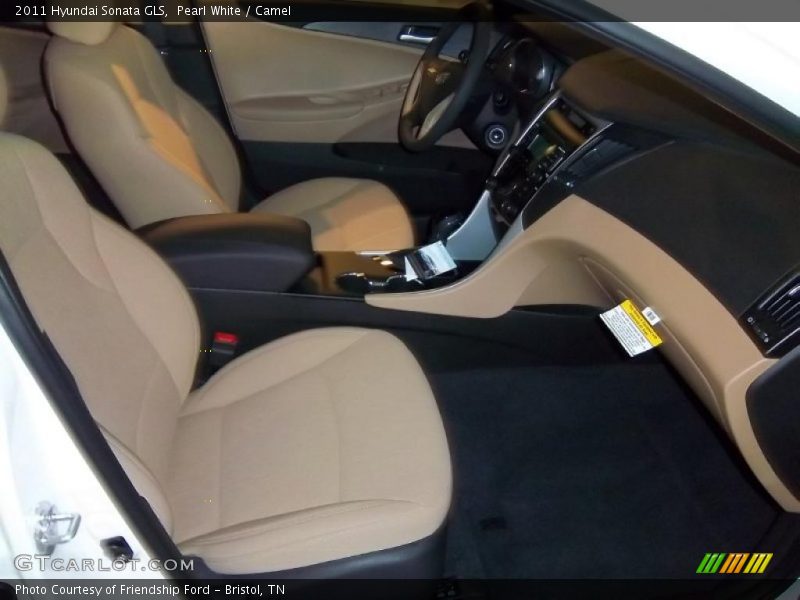 Pearl White / Camel 2011 Hyundai Sonata GLS