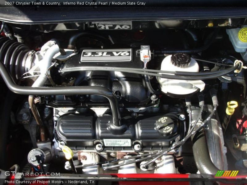 Inferno Red Crystal Pearl / Medium Slate Gray 2007 Chrysler Town & Country