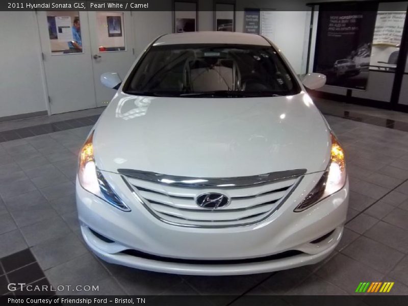 Pearl White / Camel 2011 Hyundai Sonata GLS