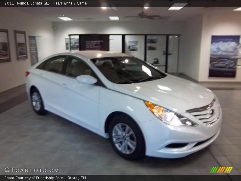 Pearl White / Camel 2011 Hyundai Sonata GLS