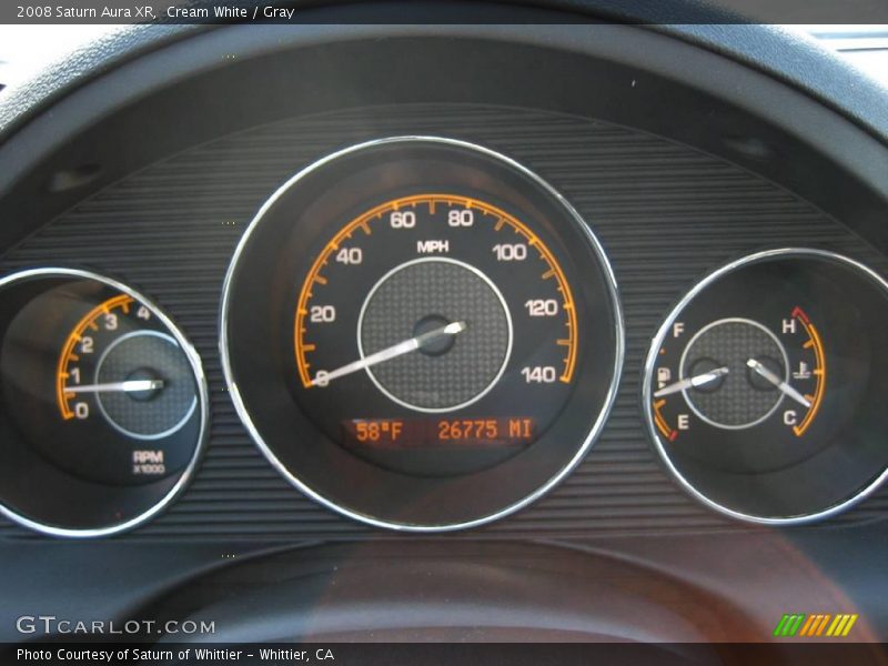 Cream White / Gray 2008 Saturn Aura XR