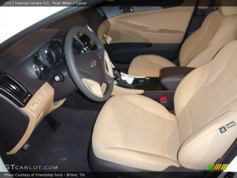 Pearl White / Camel 2011 Hyundai Sonata GLS