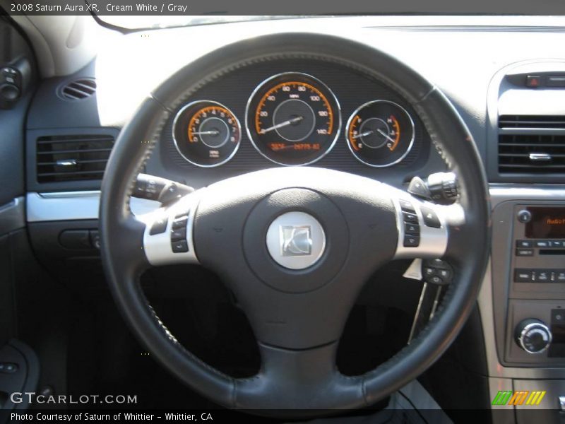 Cream White / Gray 2008 Saturn Aura XR