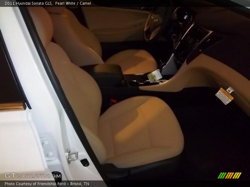 Pearl White / Camel 2011 Hyundai Sonata GLS