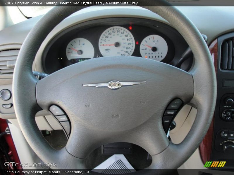 Inferno Red Crystal Pearl / Medium Slate Gray 2007 Chrysler Town & Country