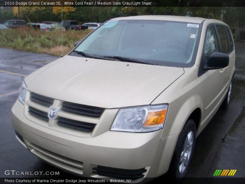 White Gold Pearl / Medium Slate Gray/Light Shale 2010 Dodge Grand Caravan SE