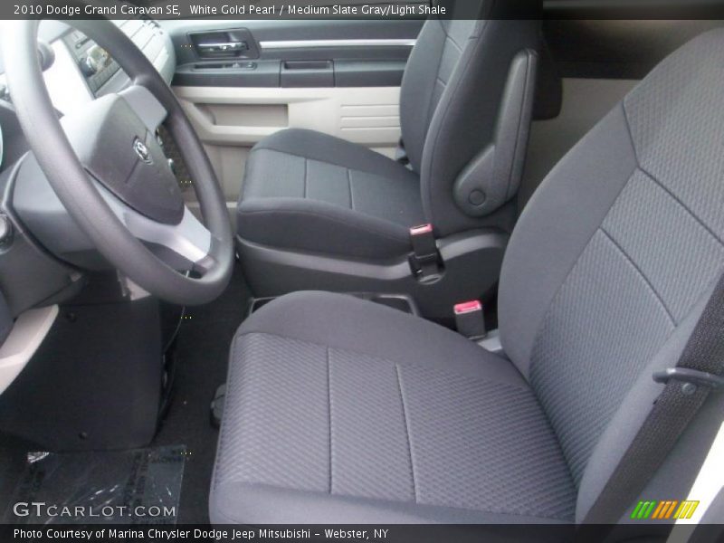 White Gold Pearl / Medium Slate Gray/Light Shale 2010 Dodge Grand Caravan SE