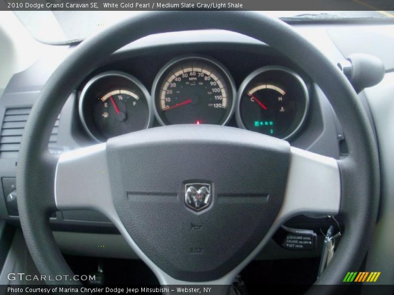 White Gold Pearl / Medium Slate Gray/Light Shale 2010 Dodge Grand Caravan SE