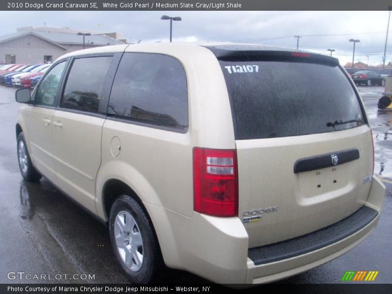 White Gold Pearl / Medium Slate Gray/Light Shale 2010 Dodge Grand Caravan SE