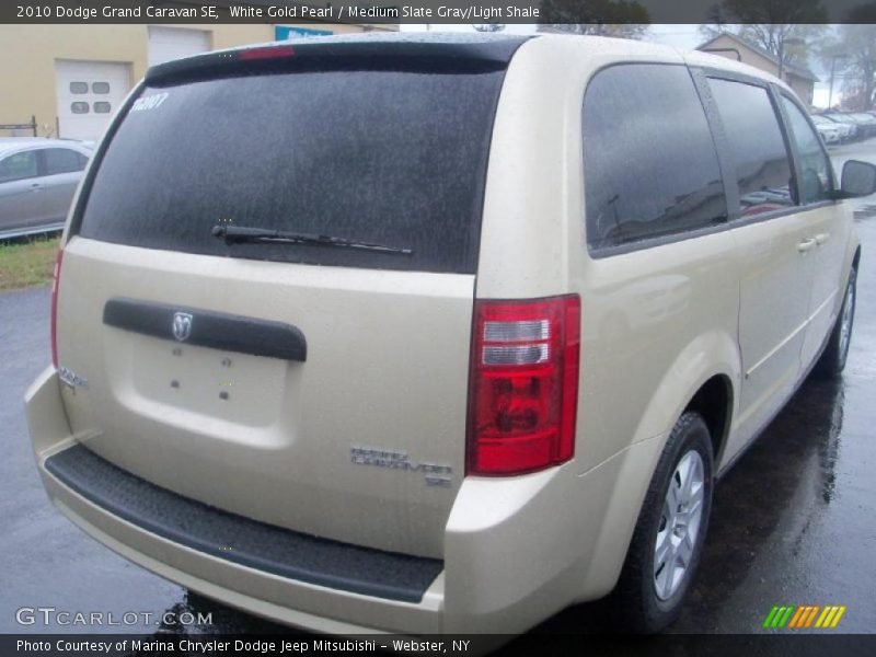 White Gold Pearl / Medium Slate Gray/Light Shale 2010 Dodge Grand Caravan SE