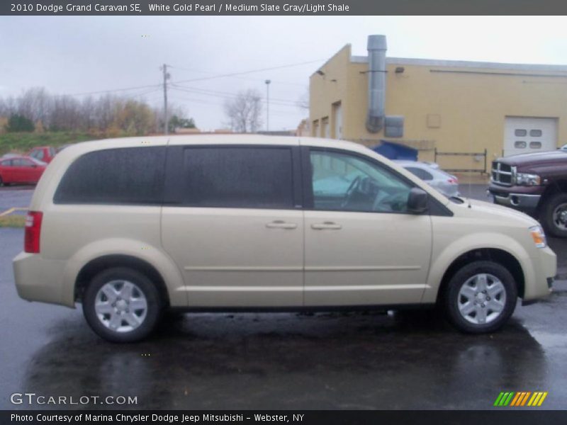 White Gold Pearl / Medium Slate Gray/Light Shale 2010 Dodge Grand Caravan SE