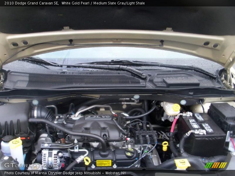 White Gold Pearl / Medium Slate Gray/Light Shale 2010 Dodge Grand Caravan SE