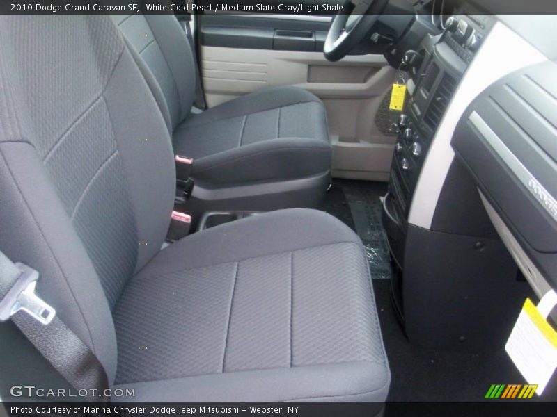 White Gold Pearl / Medium Slate Gray/Light Shale 2010 Dodge Grand Caravan SE