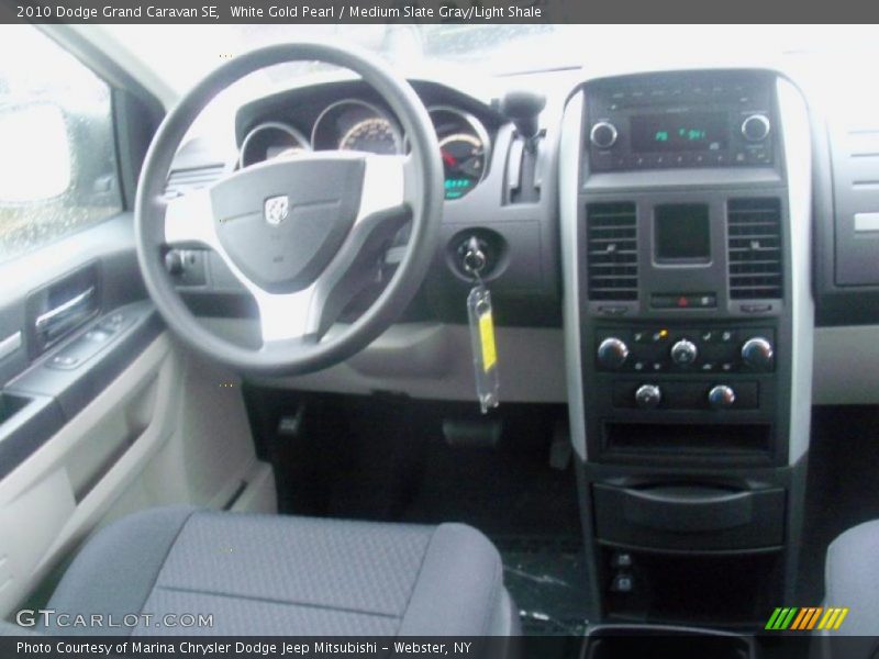 White Gold Pearl / Medium Slate Gray/Light Shale 2010 Dodge Grand Caravan SE