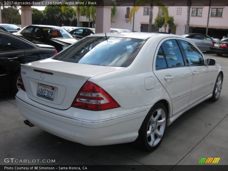 Arctic White / Black 2007 Mercedes-Benz C 230 Sport