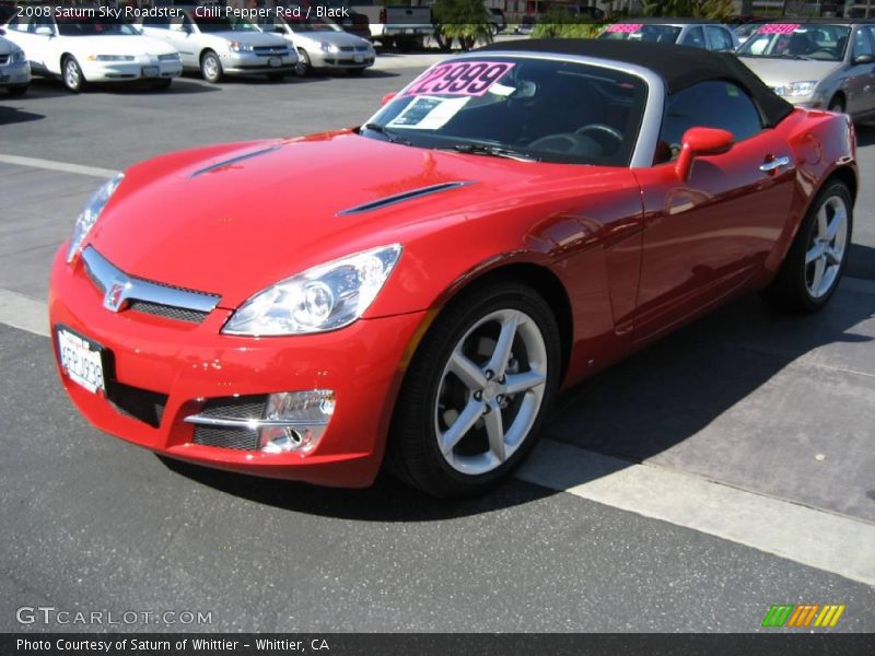 Chili Pepper Red / Black 2008 Saturn Sky Roadster