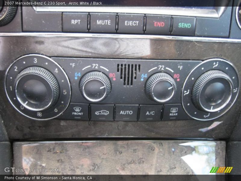 Arctic White / Black 2007 Mercedes-Benz C 230 Sport