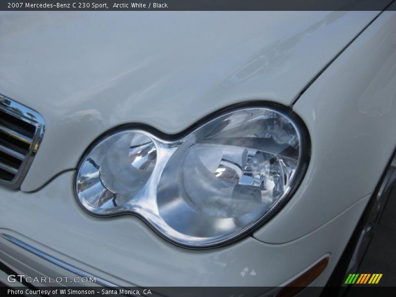 Arctic White / Black 2007 Mercedes-Benz C 230 Sport