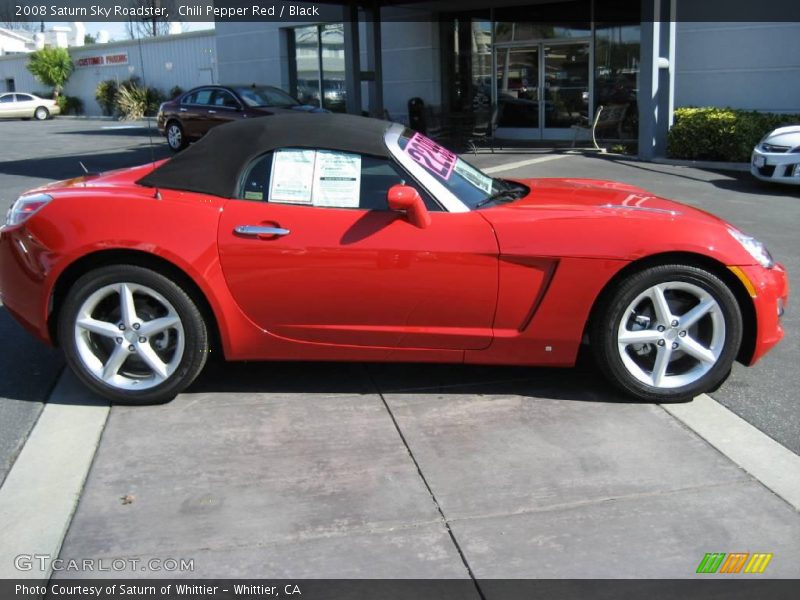 Chili Pepper Red / Black 2008 Saturn Sky Roadster