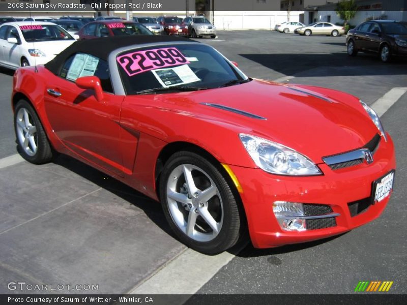 Chili Pepper Red / Black 2008 Saturn Sky Roadster