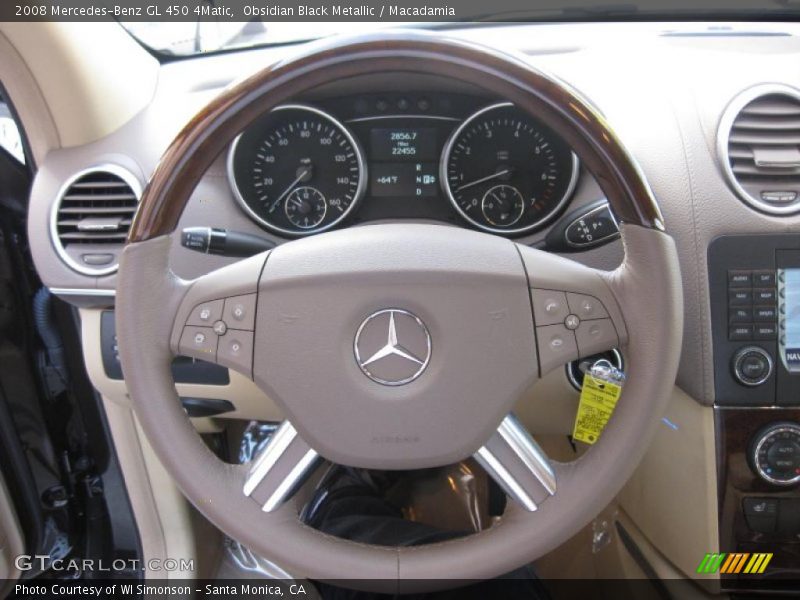 Obsidian Black Metallic / Macadamia 2008 Mercedes-Benz GL 450 4Matic