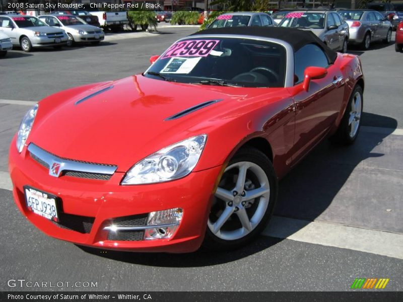 Chili Pepper Red / Black 2008 Saturn Sky Roadster