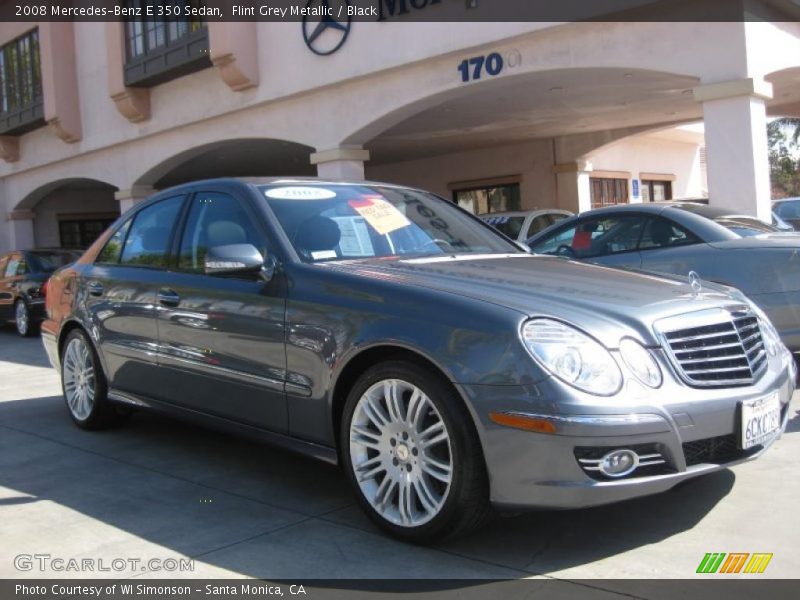 Flint Grey Metallic / Black 2008 Mercedes-Benz E 350 Sedan