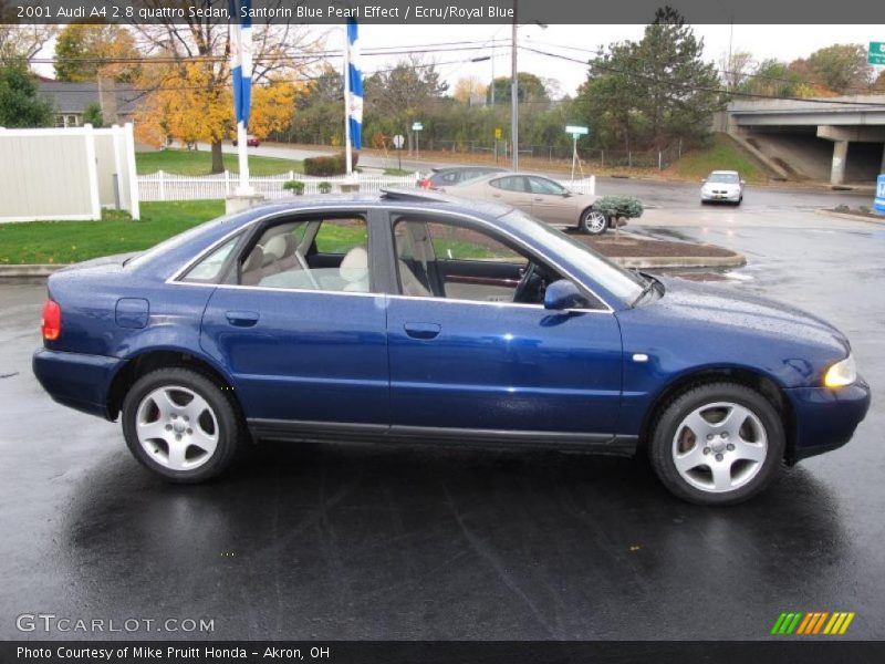 Santorin Blue Pearl Effect / Ecru/Royal Blue 2001 Audi A4 2.8 quattro Sedan