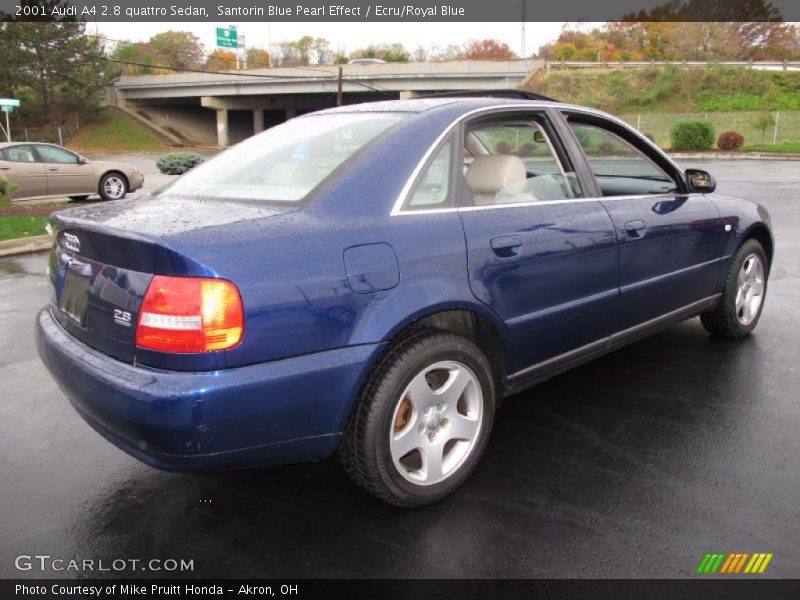 Santorin Blue Pearl Effect / Ecru/Royal Blue 2001 Audi A4 2.8 quattro Sedan