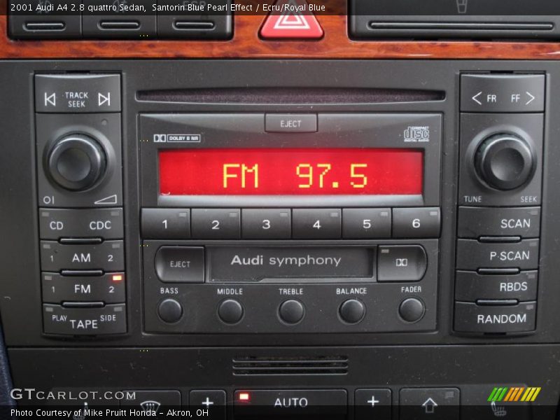 Controls of 2001 A4 2.8 quattro Sedan