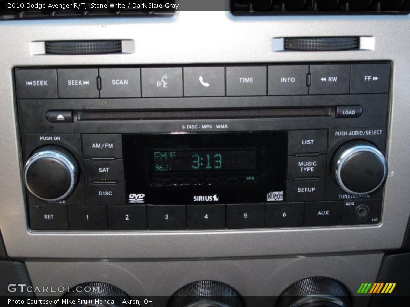 Stone White / Dark Slate Gray 2010 Dodge Avenger R/T
