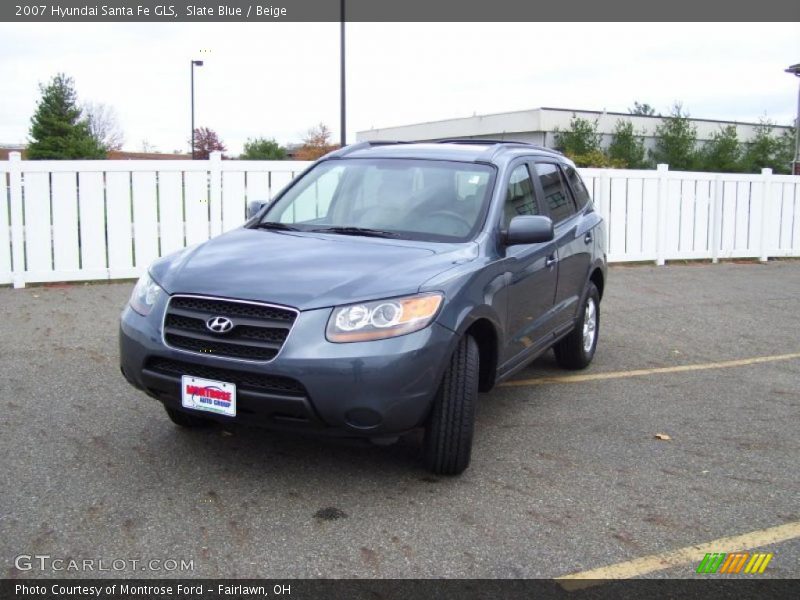 Slate Blue / Beige 2007 Hyundai Santa Fe GLS