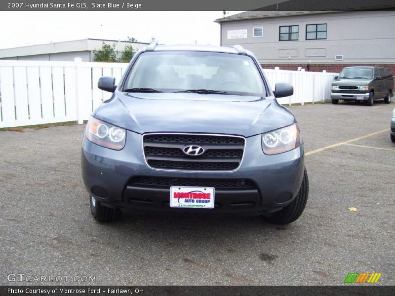 Slate Blue / Beige 2007 Hyundai Santa Fe GLS