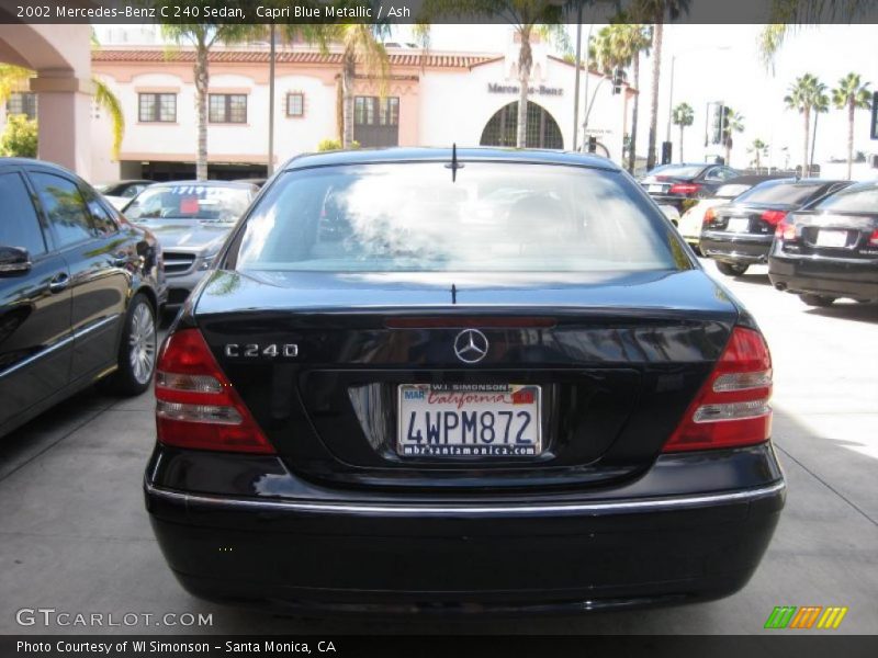 Capri Blue Metallic / Ash 2002 Mercedes-Benz C 240 Sedan