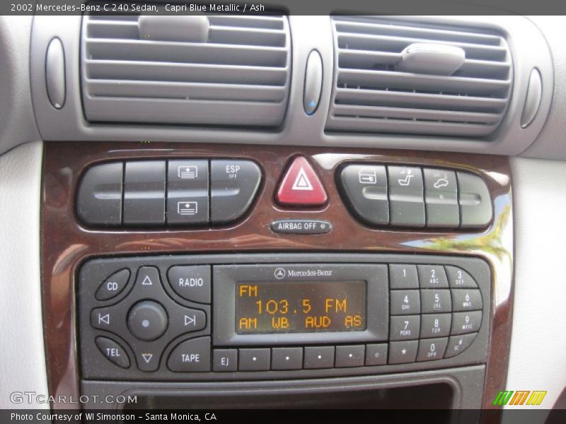 Capri Blue Metallic / Ash 2002 Mercedes-Benz C 240 Sedan