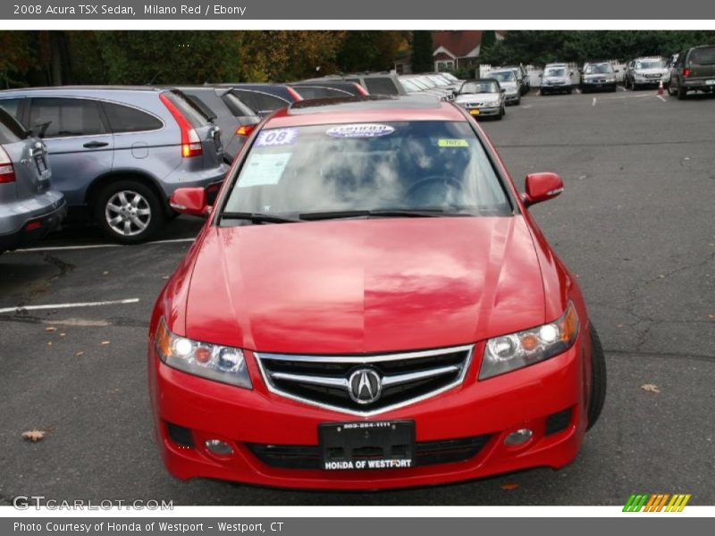 Milano Red / Ebony 2008 Acura TSX Sedan