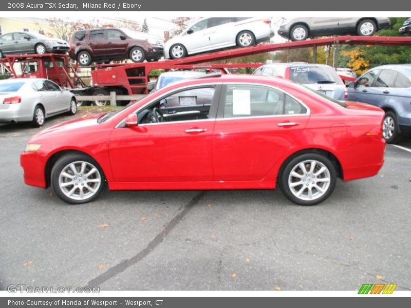 Milano Red / Ebony 2008 Acura TSX Sedan