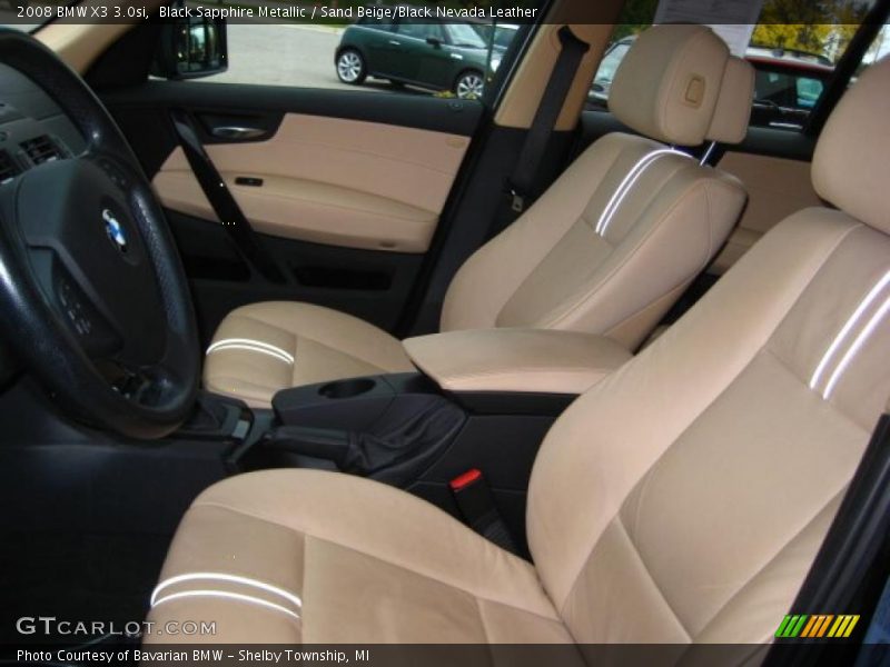  2008 X3 3.0si Sand Beige/Black Nevada Leather Interior